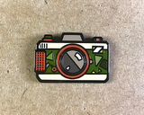 Camouflage Lomography Retro Camera Pin