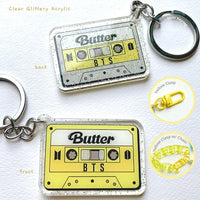 BTS Butter Cassette Tape Acrylic Keyring