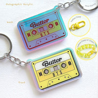 BTS Butter Cassette Tape Acrylic Keyring