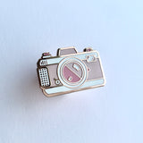 Retro Camera Hard Enamel Pin [ Rose Gold ]