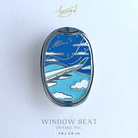 Window Seat View [Day Skies] Hard Enamel Pin