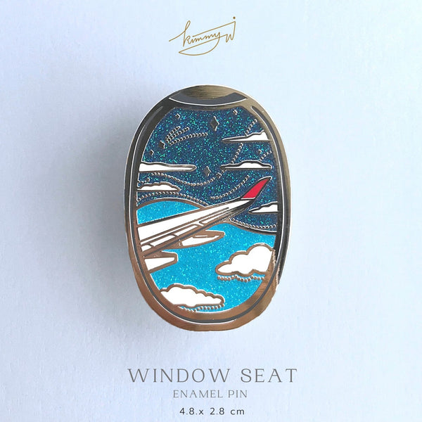 Window Seat View [Night Skies] Hard Enamel Pin