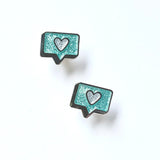 SHINee Instagram like Glittery Teal Enamel Pin