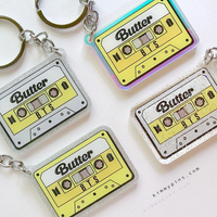 BTS Butter Cassette Tape Acrylic Keyring