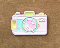 Retro Camera Soft Enamel Pin [ Cotton Candy]