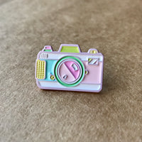 Retro Camera Soft Enamel Pin [ Cotton Candy]