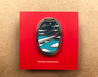 Window Seat View [Night Skies] Hard Enamel Pin